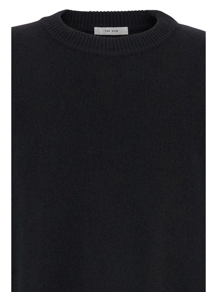 'Sibem' Black Crewneck Sweater in Wool and Cashmere Woman