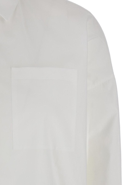 'Armagnac' White Shirt with a Pocket in Cotton Woman