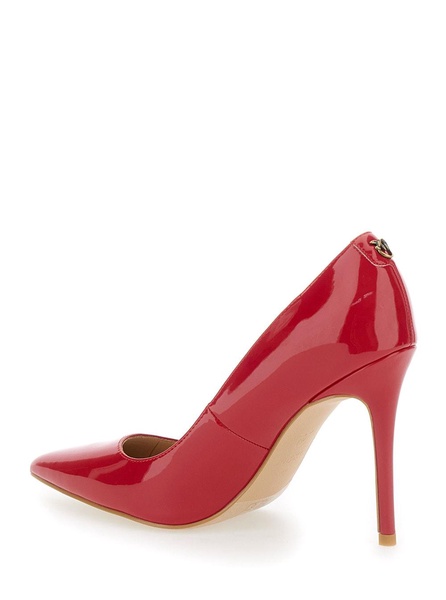 'juliette' Red Siletto Pumps With Logo Detail In Patent Leather Woman