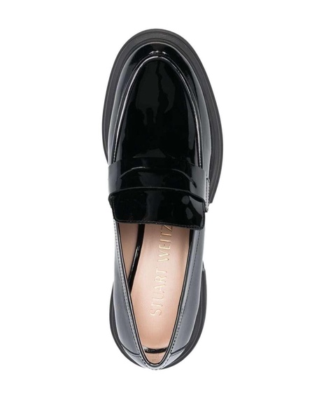 'soho' Black Loafers With Chunky Sole In Patent Leather Woman