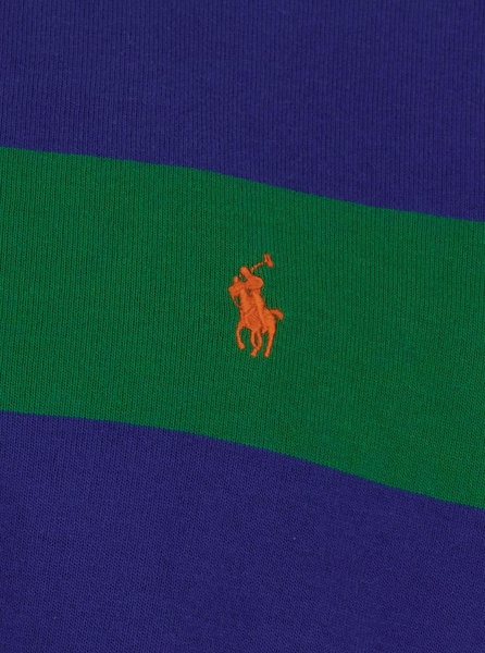 'rugby' Multicolor Polo Shirt With Pony Detail And Striped All-over Motif In Cotton Man