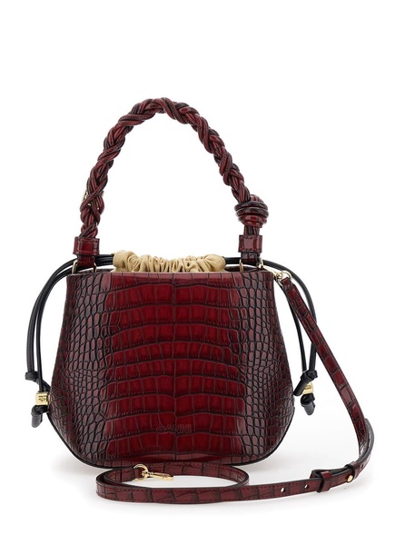 Ganni Bou Bucket Bag Croco