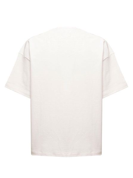 Jil Sander Man 's White Oversize Cotton T-shirt With Logo Print