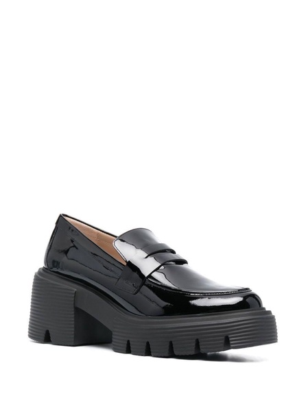 'soho' Black Loafers With Chunky Sole In Patent Leather Woman