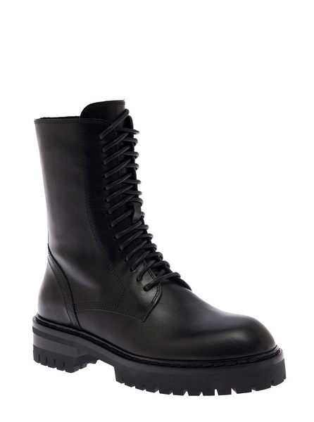 Ann Demeulemeester Woman's Alec Black Leather Boots