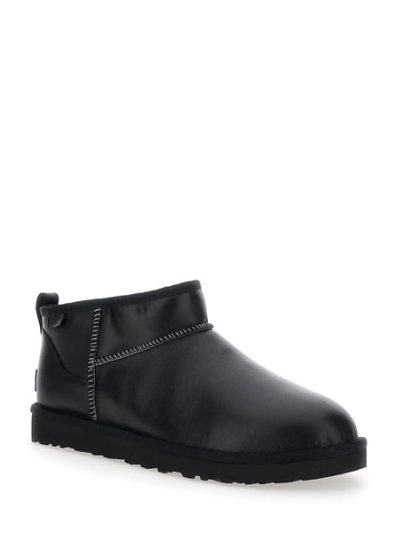 ''classic Ultra Mini' Black Boots In Leather Woman