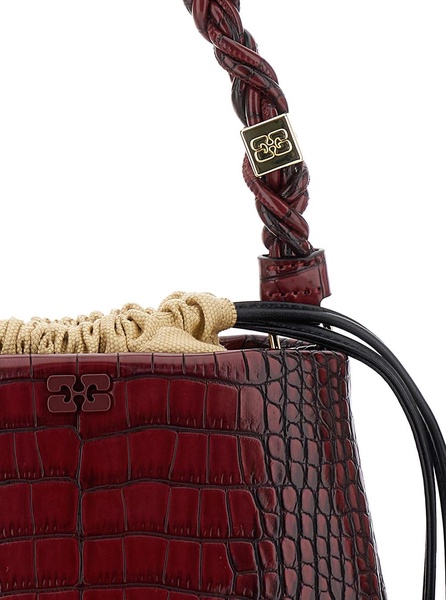 Ganni Bou Bucket Bag Croco