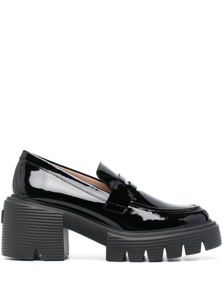 'soho' Black Loafers With Chunky Sole In Patent Leather Woman