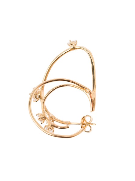 'constellation' Gold-colored Multi Hoops Earrings In Sterling Silver Woman