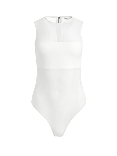 NICHOL HIGH NECK SLEEVELESS MESH BODYSUIT