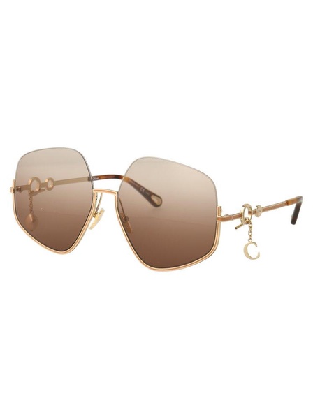 Chloé Eyewear Pentagonal Frame Sunglasses