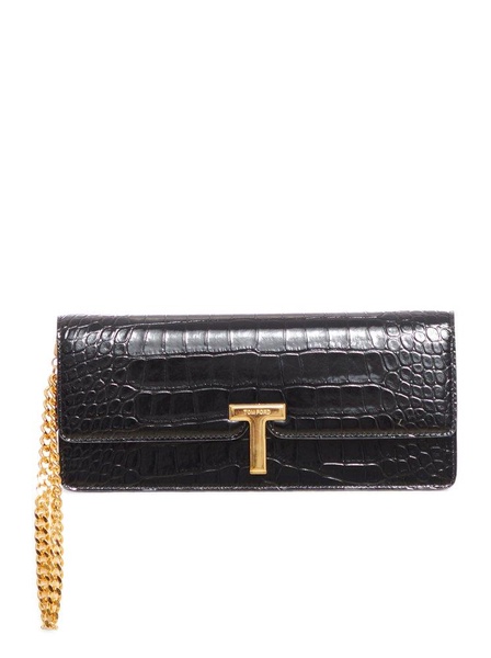 Tom Ford Logo Plaque Evening Clutch Bag