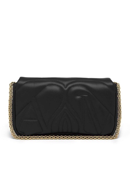 ALEXANDER MCQUEEN Chic Black Quilted Leather Mini Shoulder Bag with Gold-Tone Chain