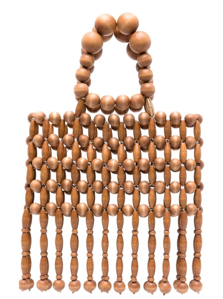 Clara wooden beads tote bag