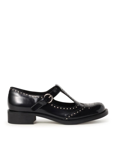 Miu Miu Women Brushed Leather Brogue Shoes