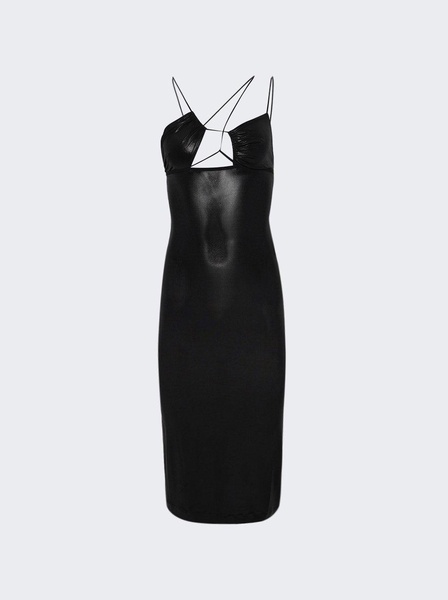 asymmetric bra midi dress