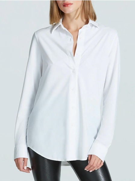 classic oversized button down shirt in white