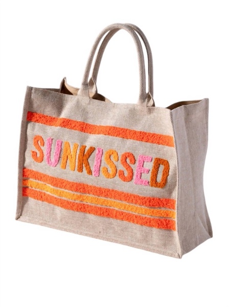 women's sun kissed beach bag in natural