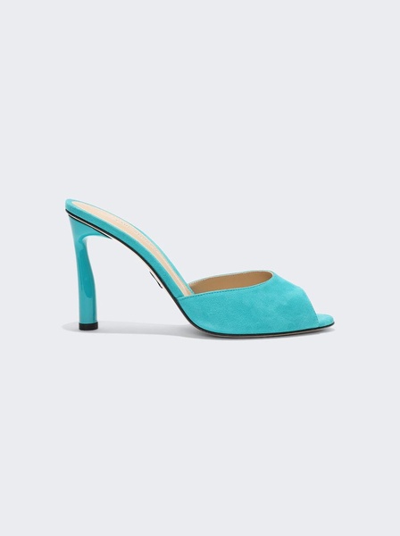 peep high heel mule sandals