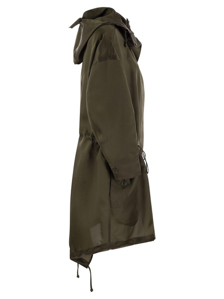 Max Mara Tambuto Silk Organza Oversize Parka