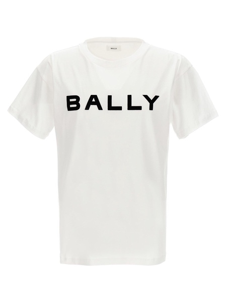 Bally Flocked Logo T Shirt