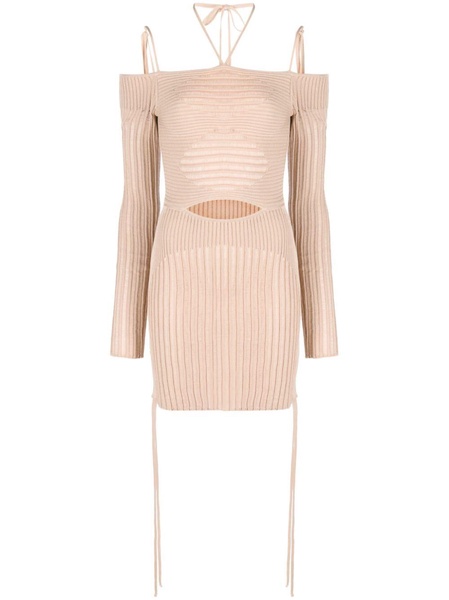 Andrea Adamo Knit Ribbed Mini Dress