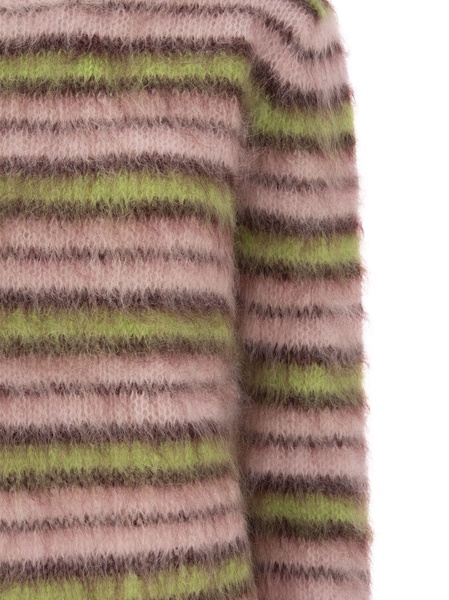 Marni Striped Mohair And Wool Pullover