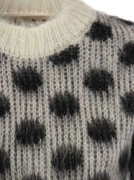 Marni Brushed Mohair Sweater With Polka Dots