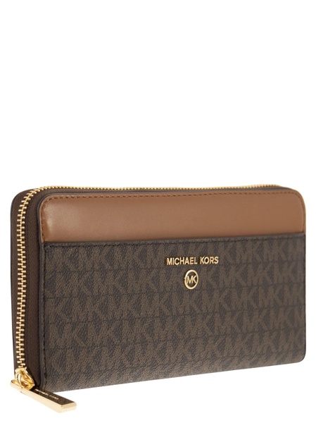 Michael Kors Continental Wallet With Printed Canvas