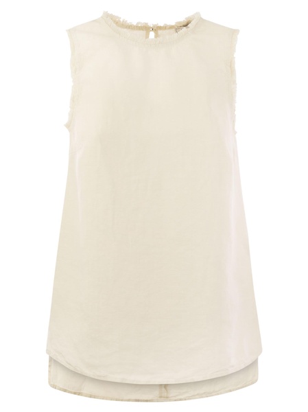 Peserico Sleeveless Linen Top