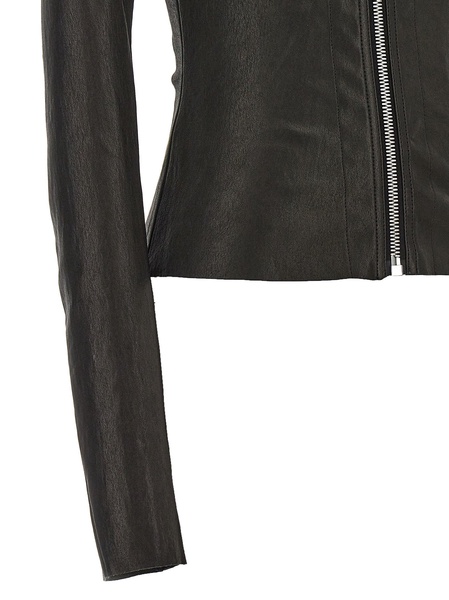 Gary leather and cotton jacket