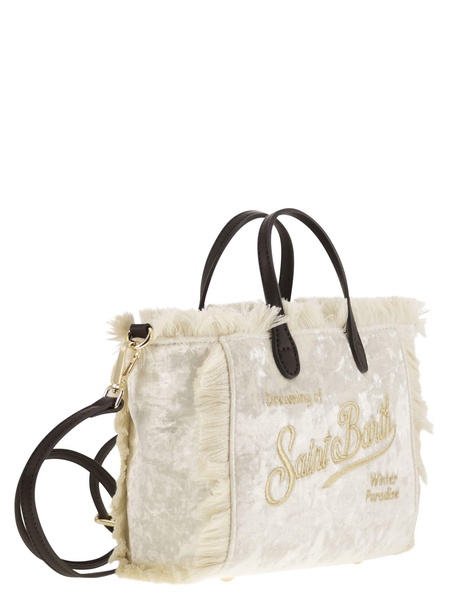 Mc2 Saint Barth Mini Vanity Bag With Bangs And Embroidered Logo