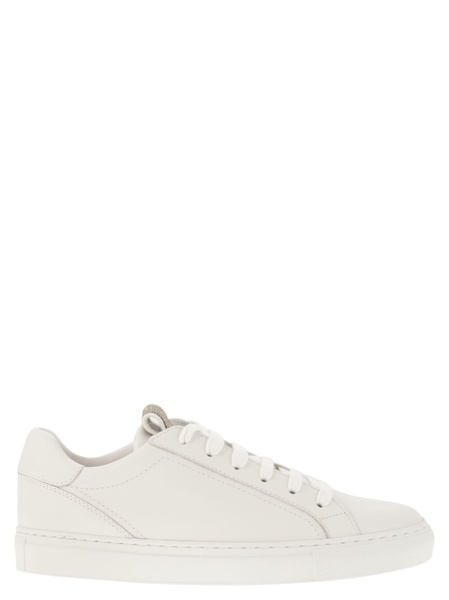 Brunello Cucinelli Matt Calfskin Trainers With Precious Detail