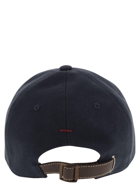 Brunello Cucinelli Cotton Canvas Baseball Cap With Embroidery