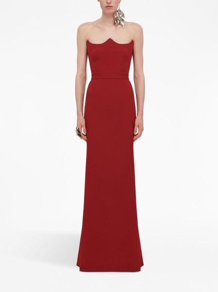 Alexander Mc Queen Strapless Maxi Dress