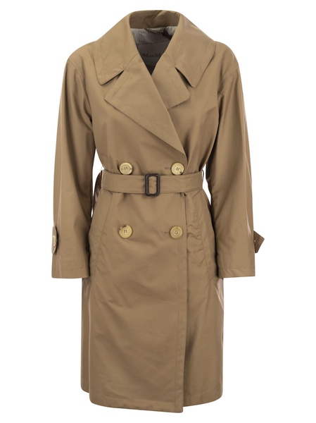 S Max Mara Vtrench Drip Proof Cotton Twill Over Trench Coat