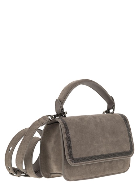 Brunello Cucinelli Suede Bag With Precious Contour