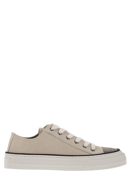 Brunello Cucinelli Suede Trainers With Precious Toe