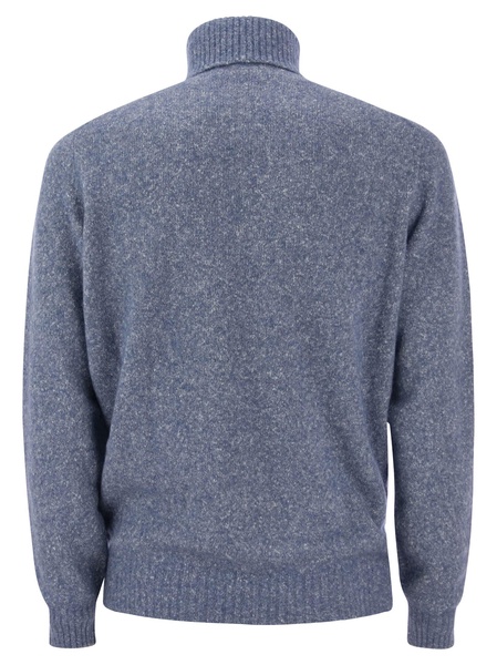 Brunello Cucinelli Turtleneck Sweater In Alpaca, Cotton And Wool