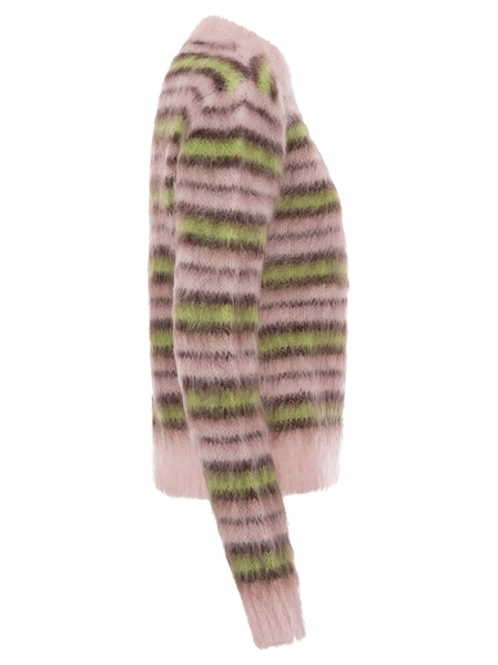 Marni Striped Mohair And Wool Pullover