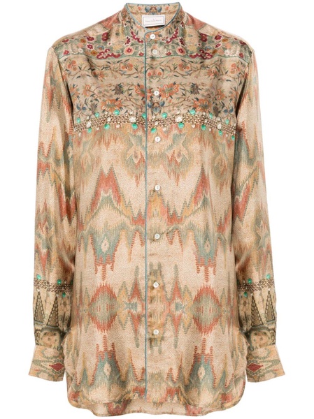 Pierre Louis Mascia Printed Silk Shirt