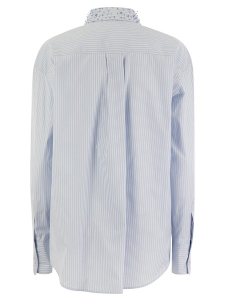 Fabiana Filippi Long Striped Poplin Shirt