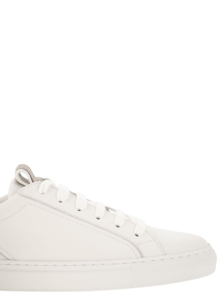 Brunello Cucinelli Matt Calfskin Trainers With Precious Detail