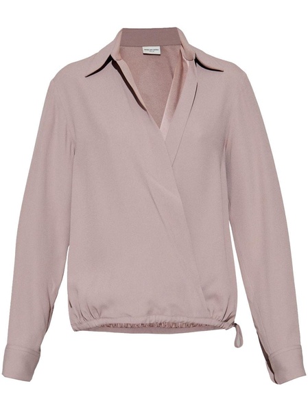 Dries Van Noten Wrap Shirt In Crepe