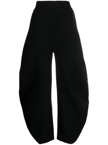 ALAIA Cozy Chic Black Wool-Blend Trousers for Women - FW23