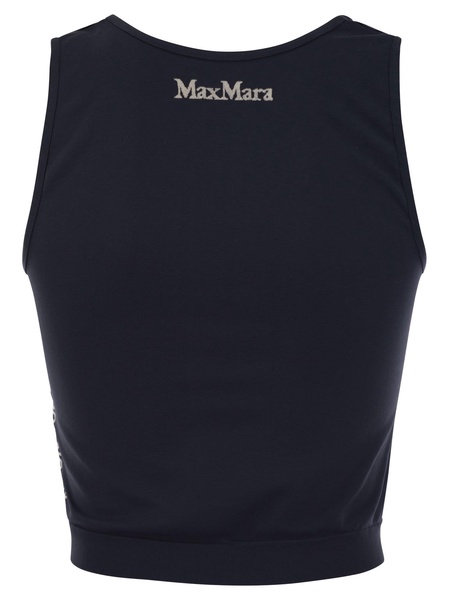 S Max Mara Fiocchi Technical Fabric Top With Logo