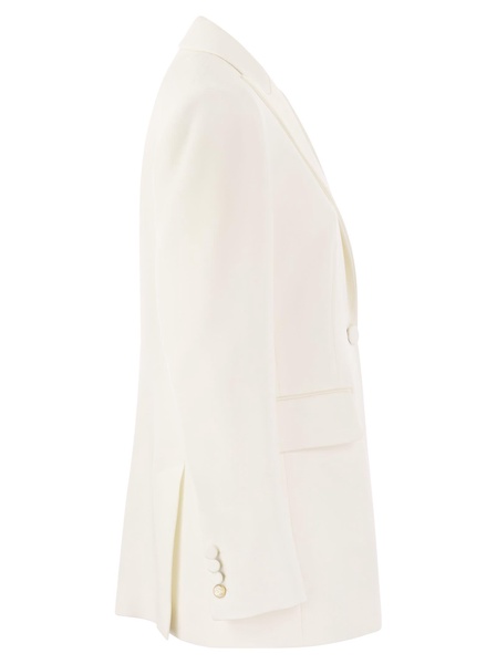 Max Mara Plinio Single Breasted Cady Tuxedo Jacket