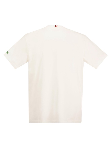 Mc2 Saint Barth Tennis Team T Shirt With Embroidery On Pocket