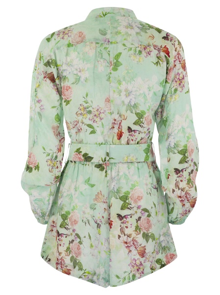 Mc2 Saint Barth Hanniel Playsuit With Flower Pattern