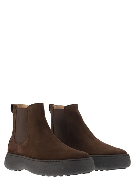 Tod's Chelsea Boot Tod's W. G. In Suede Leather